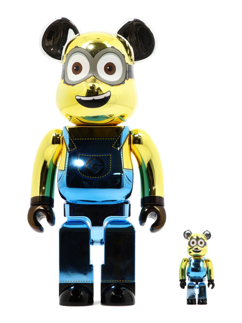 "Be@rbrick Dave Chrome" 100% and 400% toy