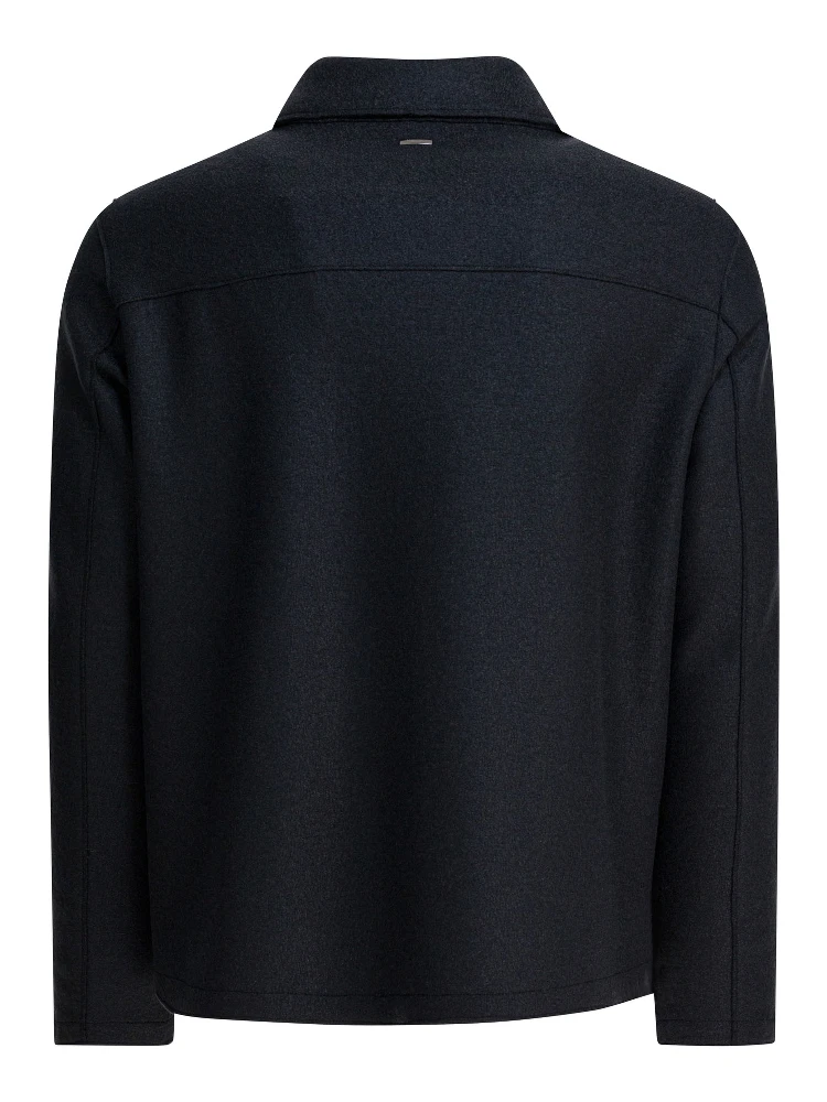 Virgin wool overshirt jacket alternative