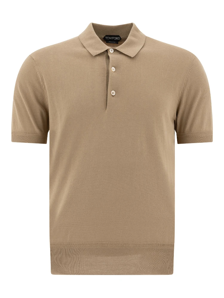 Cashmere and silk polo shirt