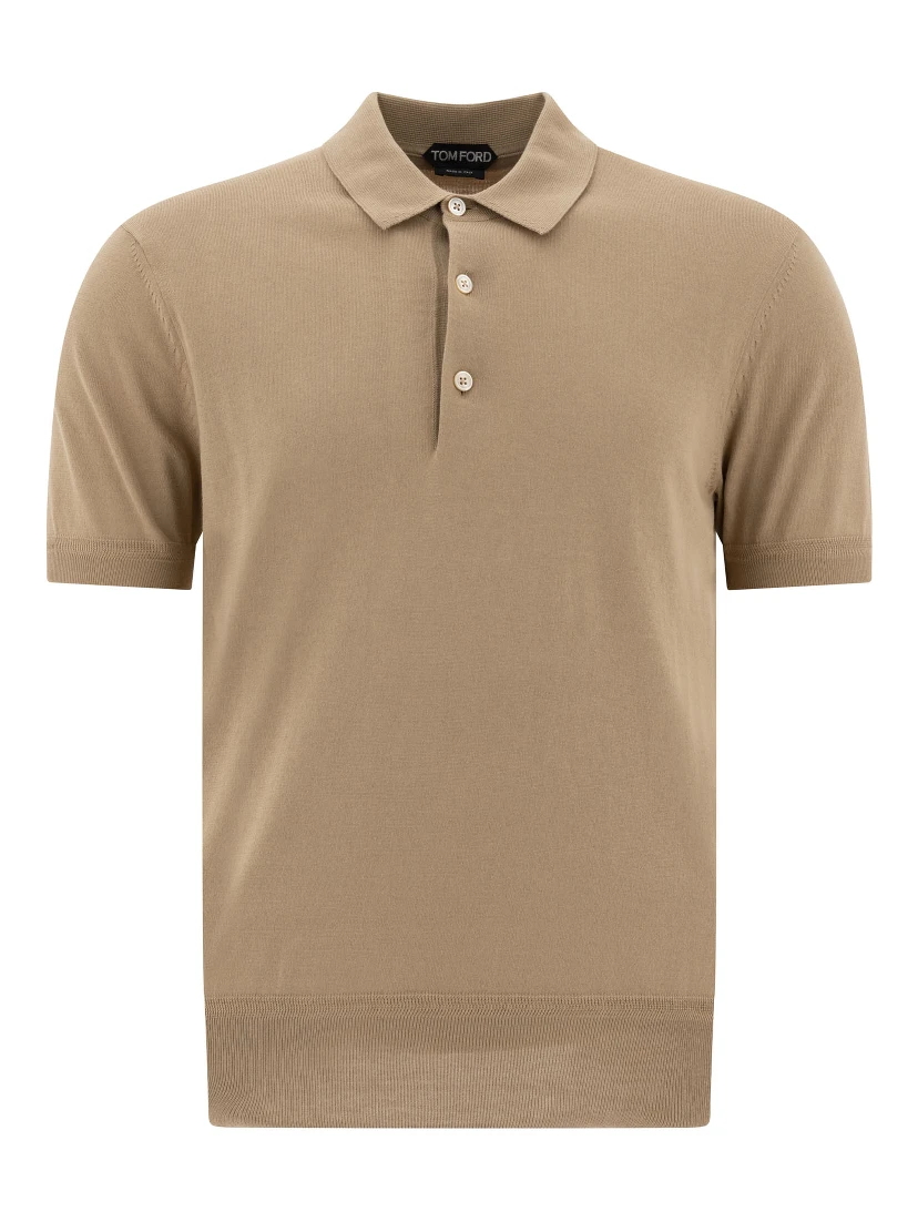 Cashmere and silk polo shirt