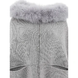 Wool and cashmere poncho