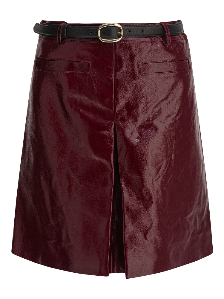 Leather miniskirt