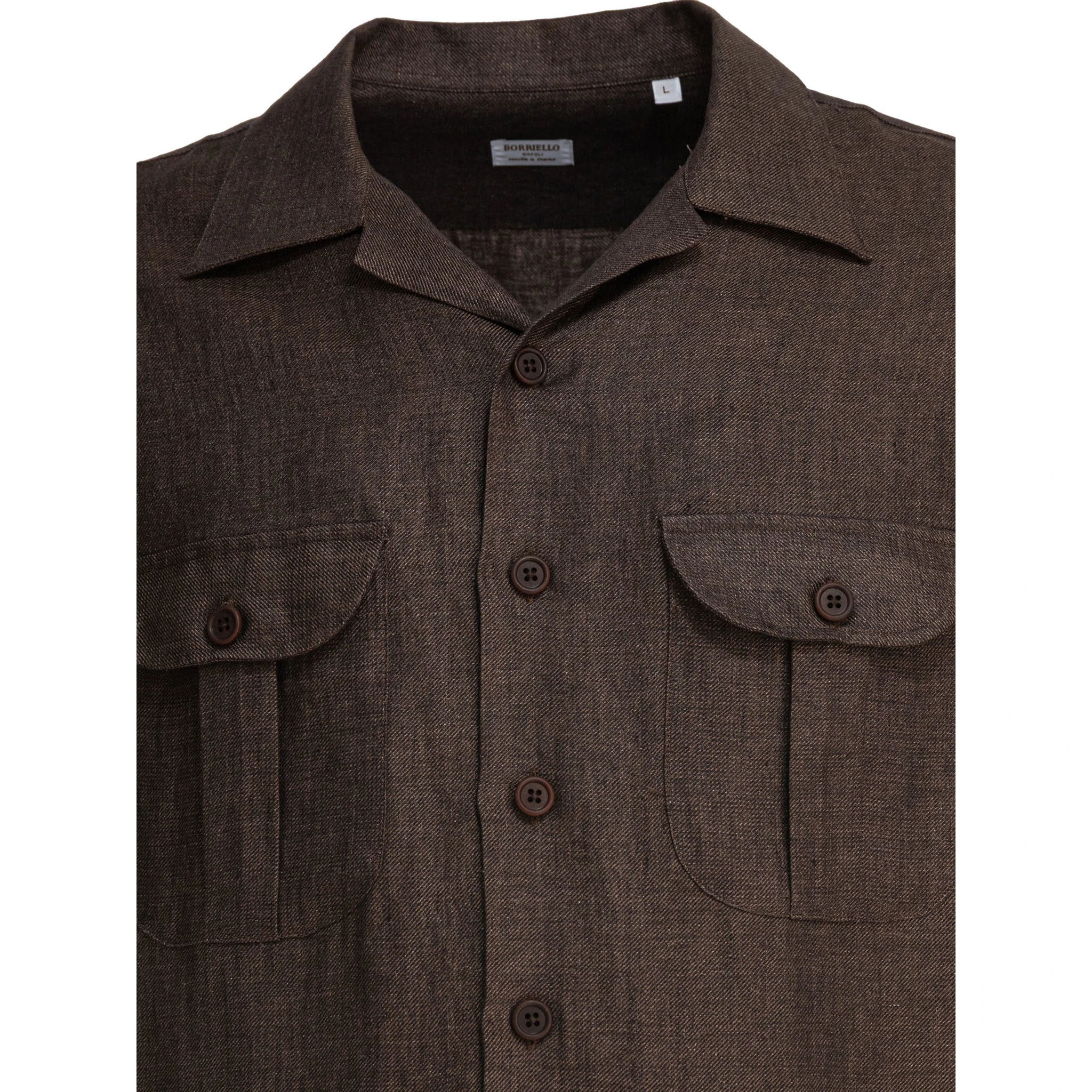 Linen overshirt jacket