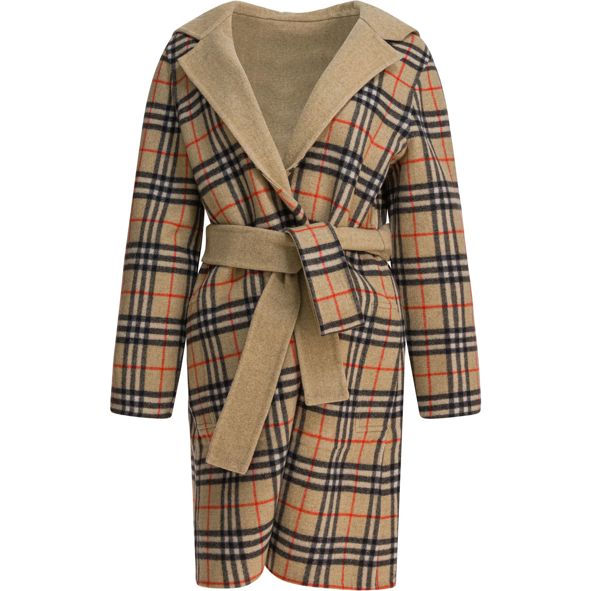 Reversible wool coat
