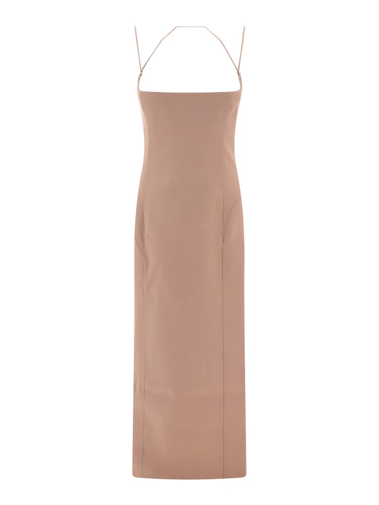 Gabardine midi dress