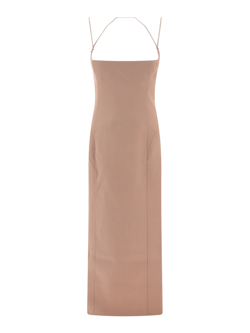 Gabardine midi dress