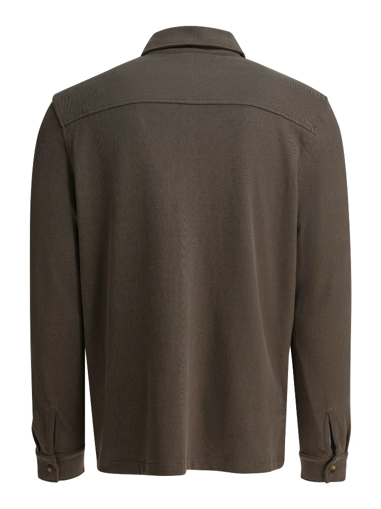 Cotton suede overshirt jacket alternative