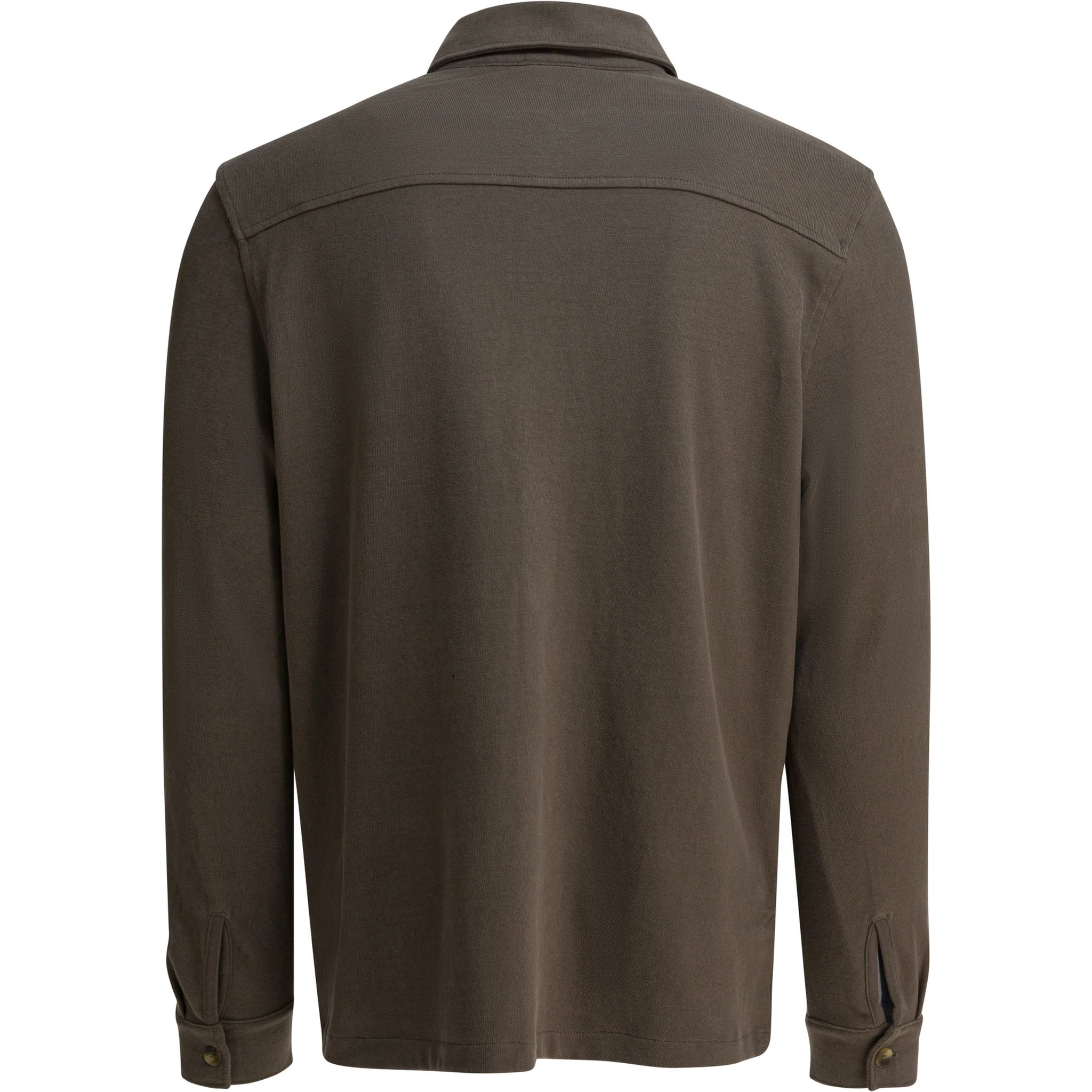 Cotton suede overshirt jacket