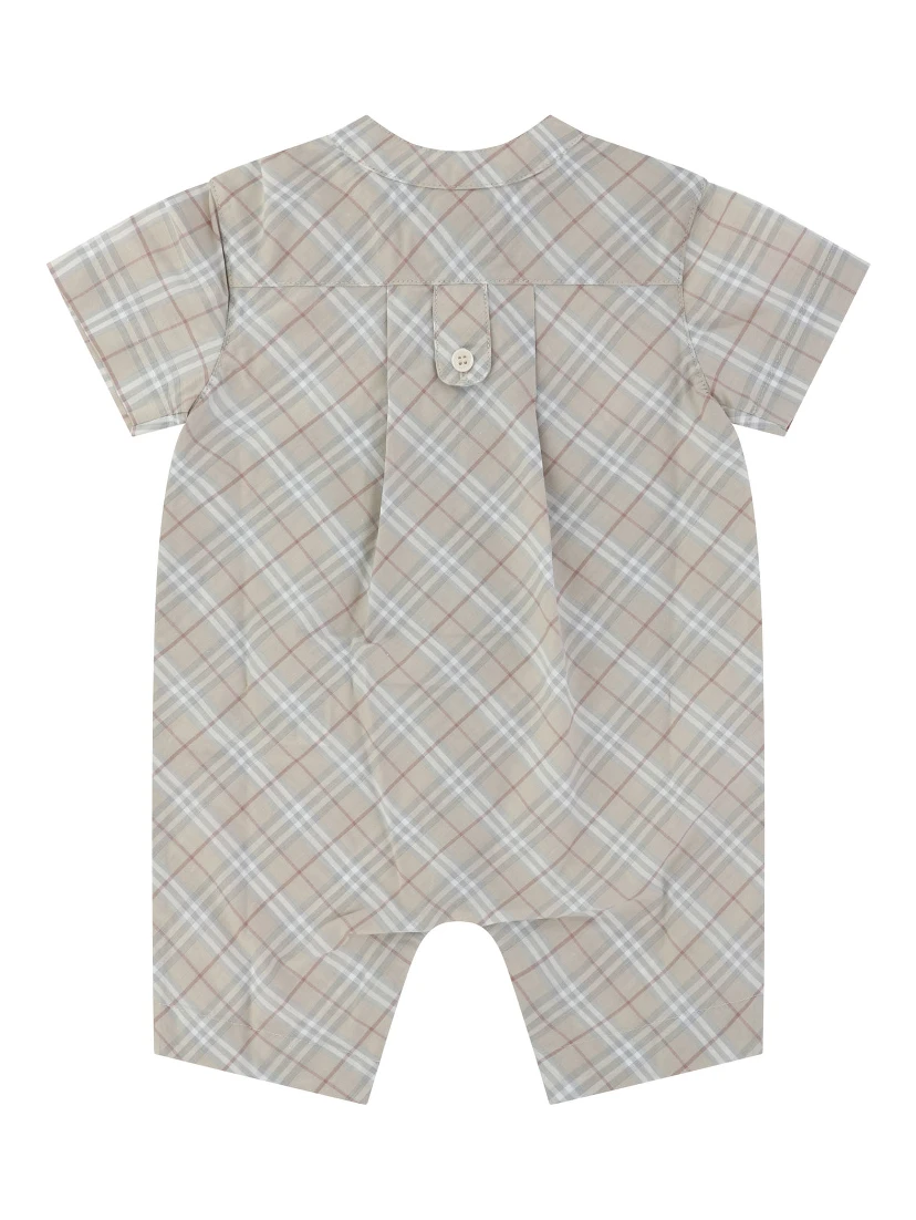 Check cotton playsuit