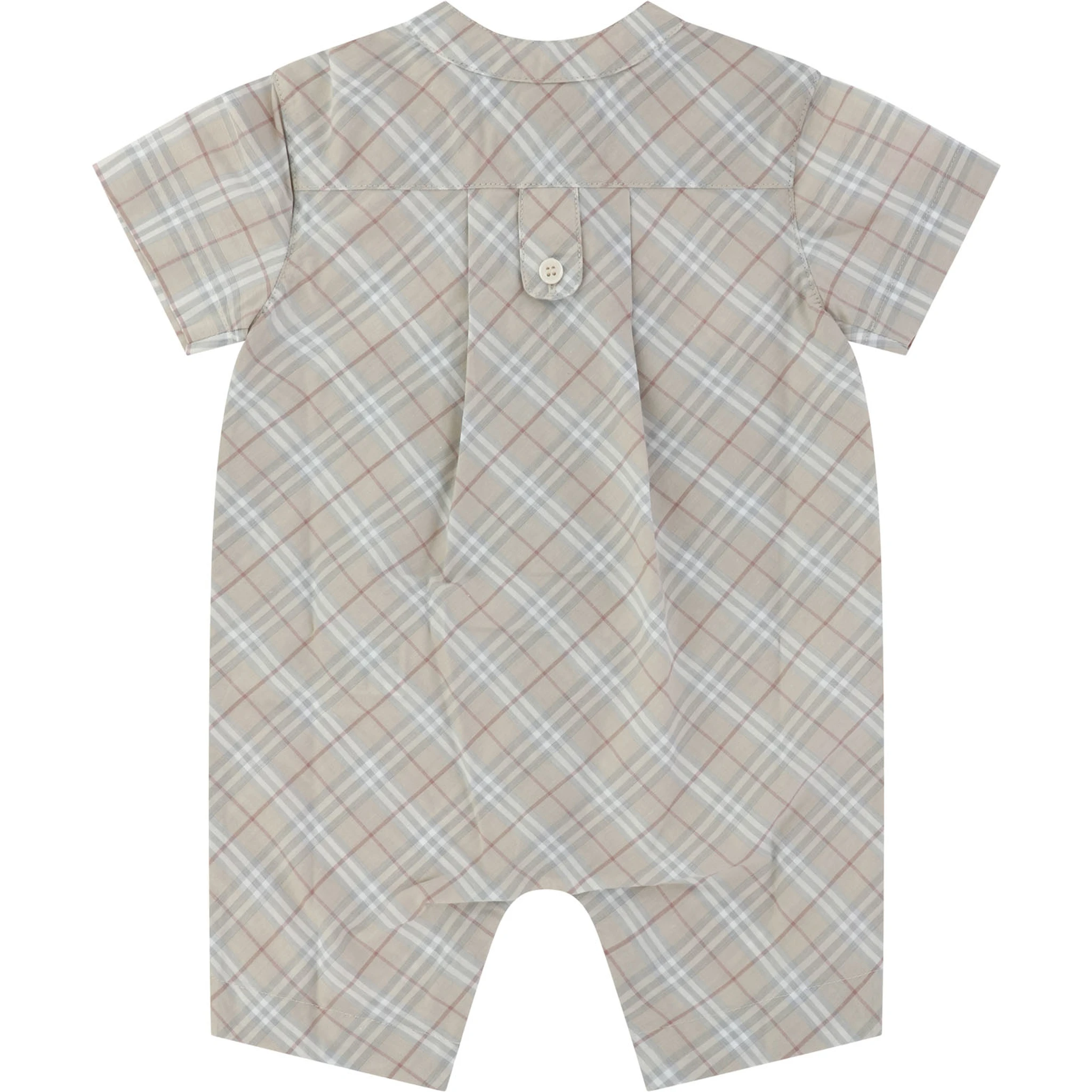 Check cotton playsuit