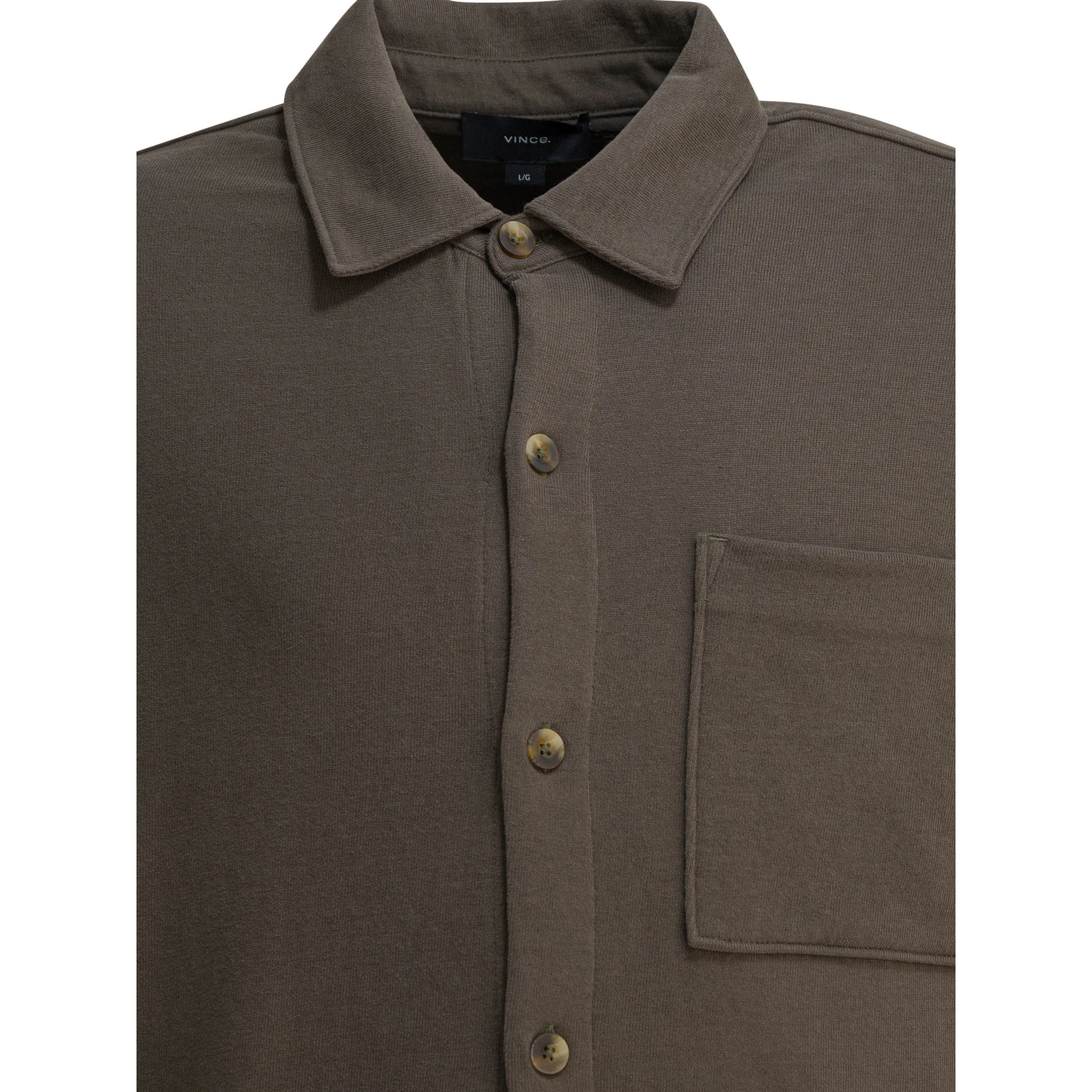 Cotton suede overshirt jacket