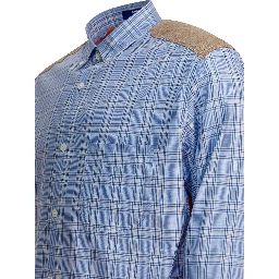 Check shirt with quilted inserts