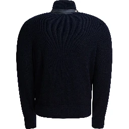 Nylon and wool short down jacket