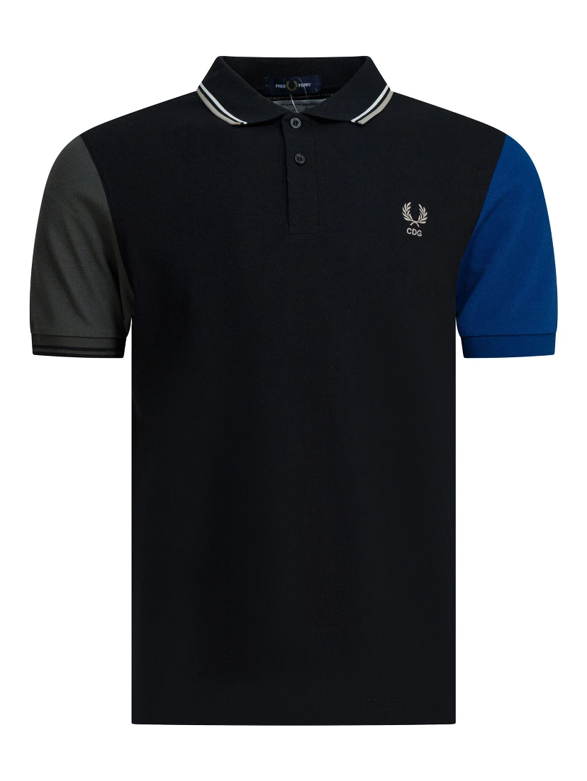 "Comme Des Garçons X Fred Perry" button-down polo shirt