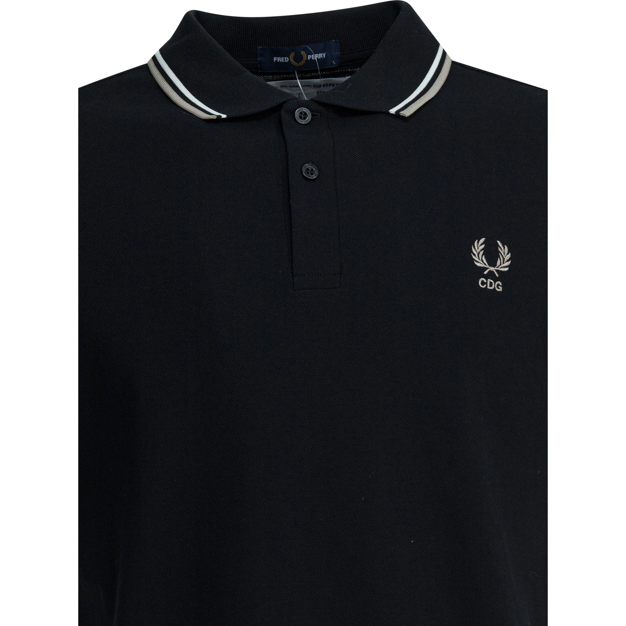 "Comme Des Garçons X Fred Perry" button-down polo shirt