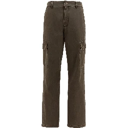 Gabardine cargo trousers