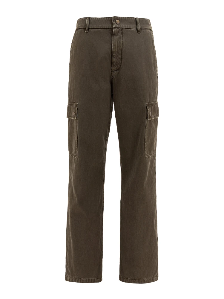 Gabardine cargo trousers