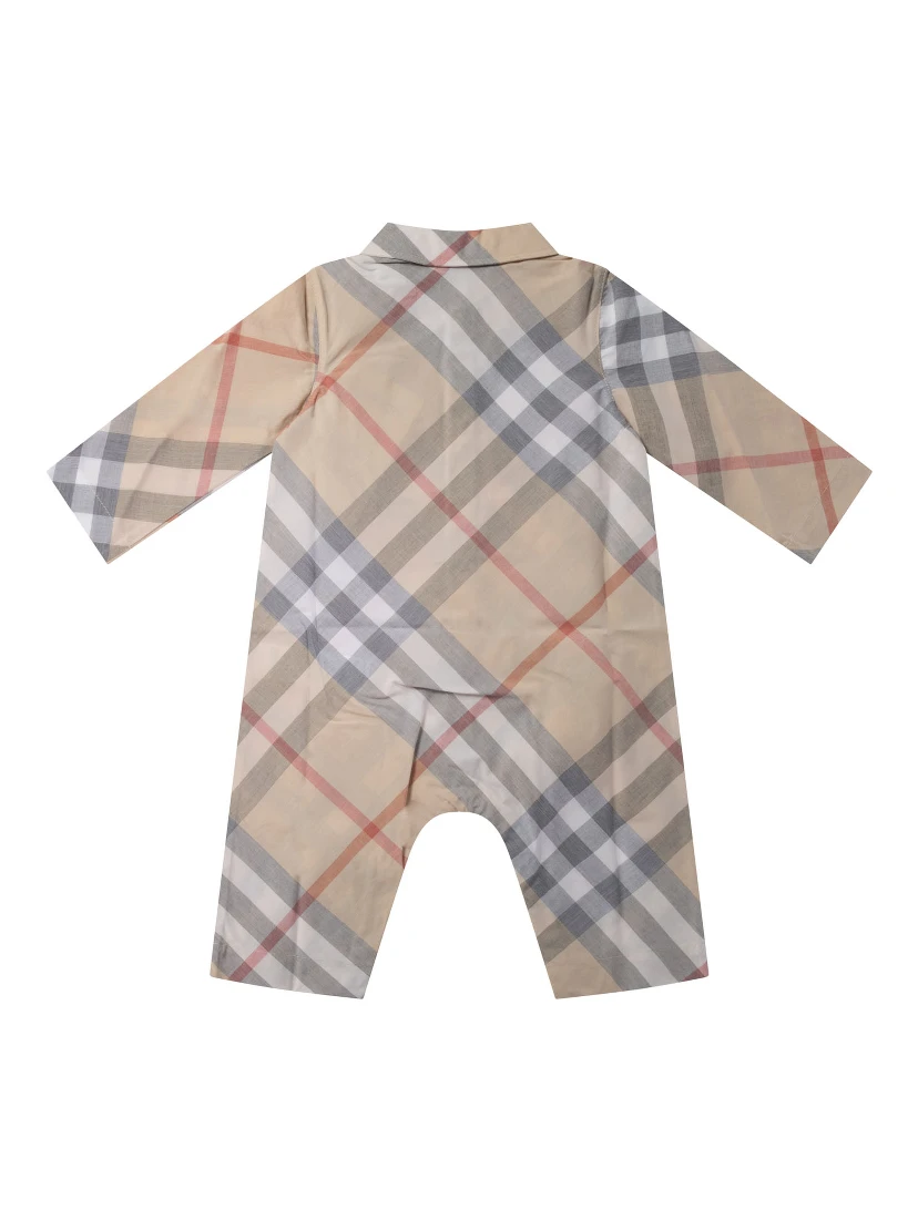 Check cotton playsuit