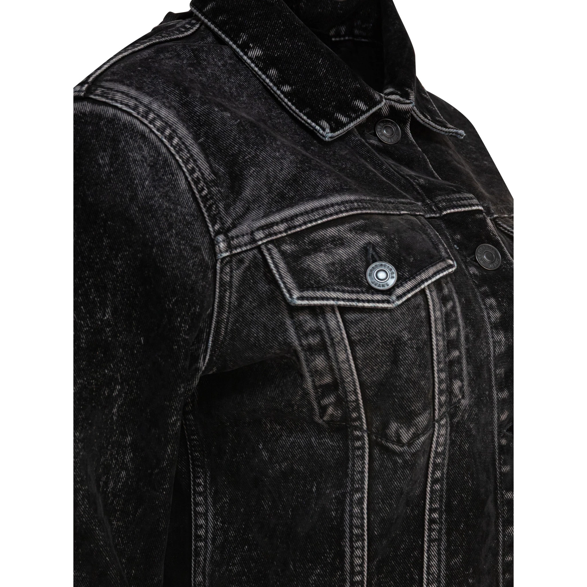 Denim jacket with laces