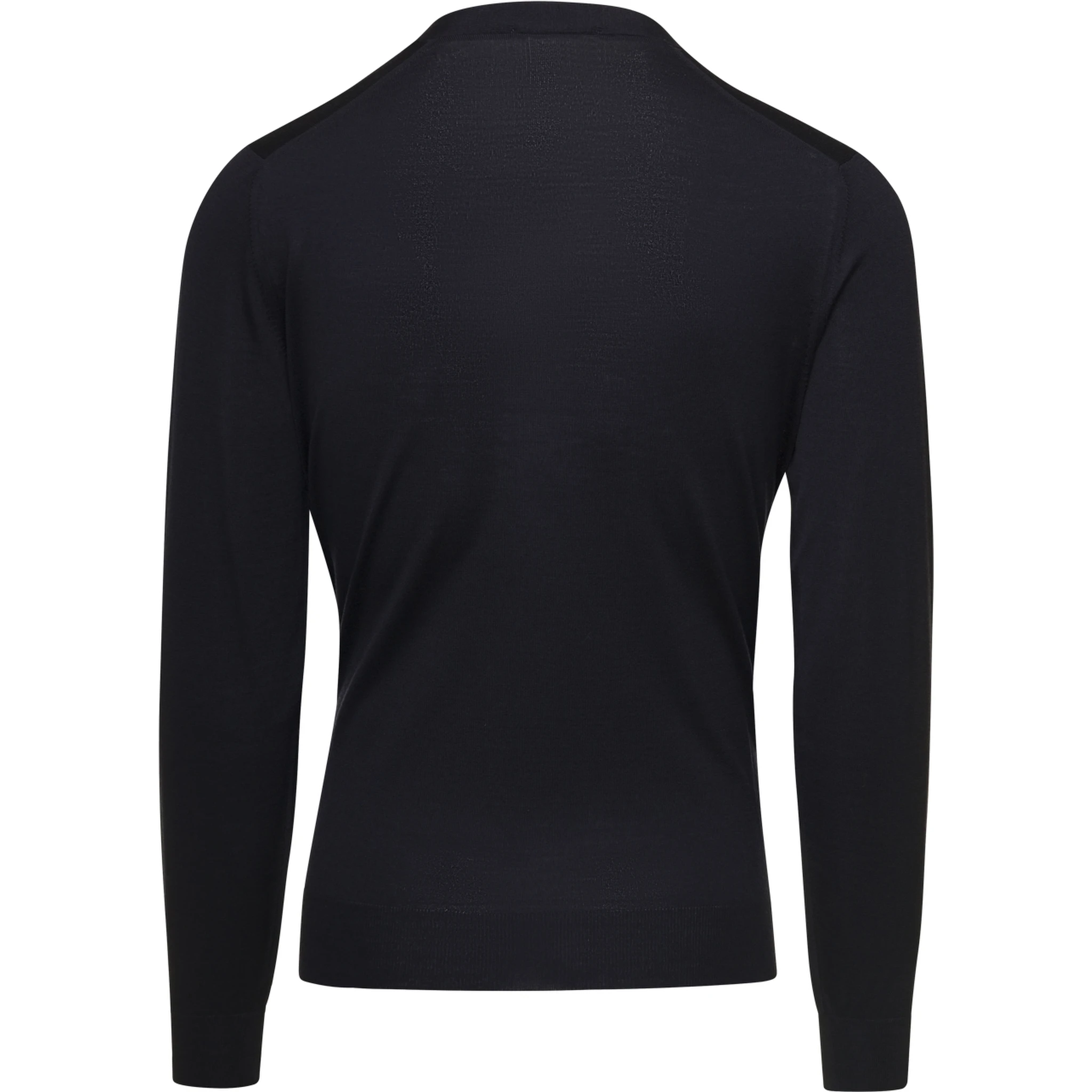 Blue V Neck Long Sleeves Cardigan in Wool Man Gaudenzi