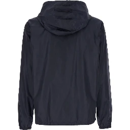 Blue Jacket with VLogo Detail in Nylon Man