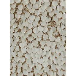Beige Sleeveless Rhinestoned Top in Tech Fabric Stretch Woman
