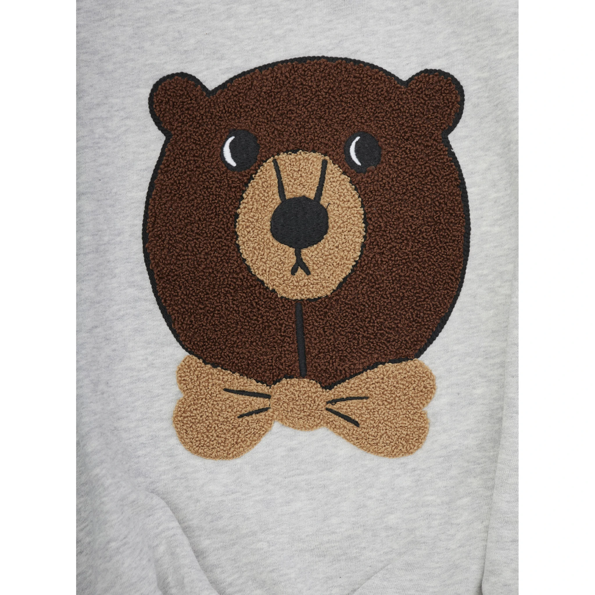 Grey Sweatshirt with Bear Patch on the Front in Cotton Baby