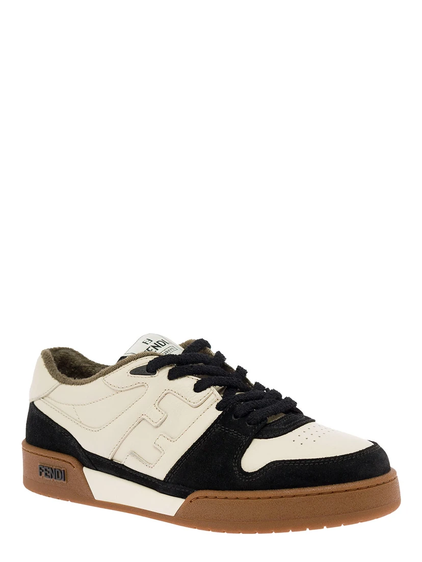 Fendi Mans Low Top Black Suede Sneakers