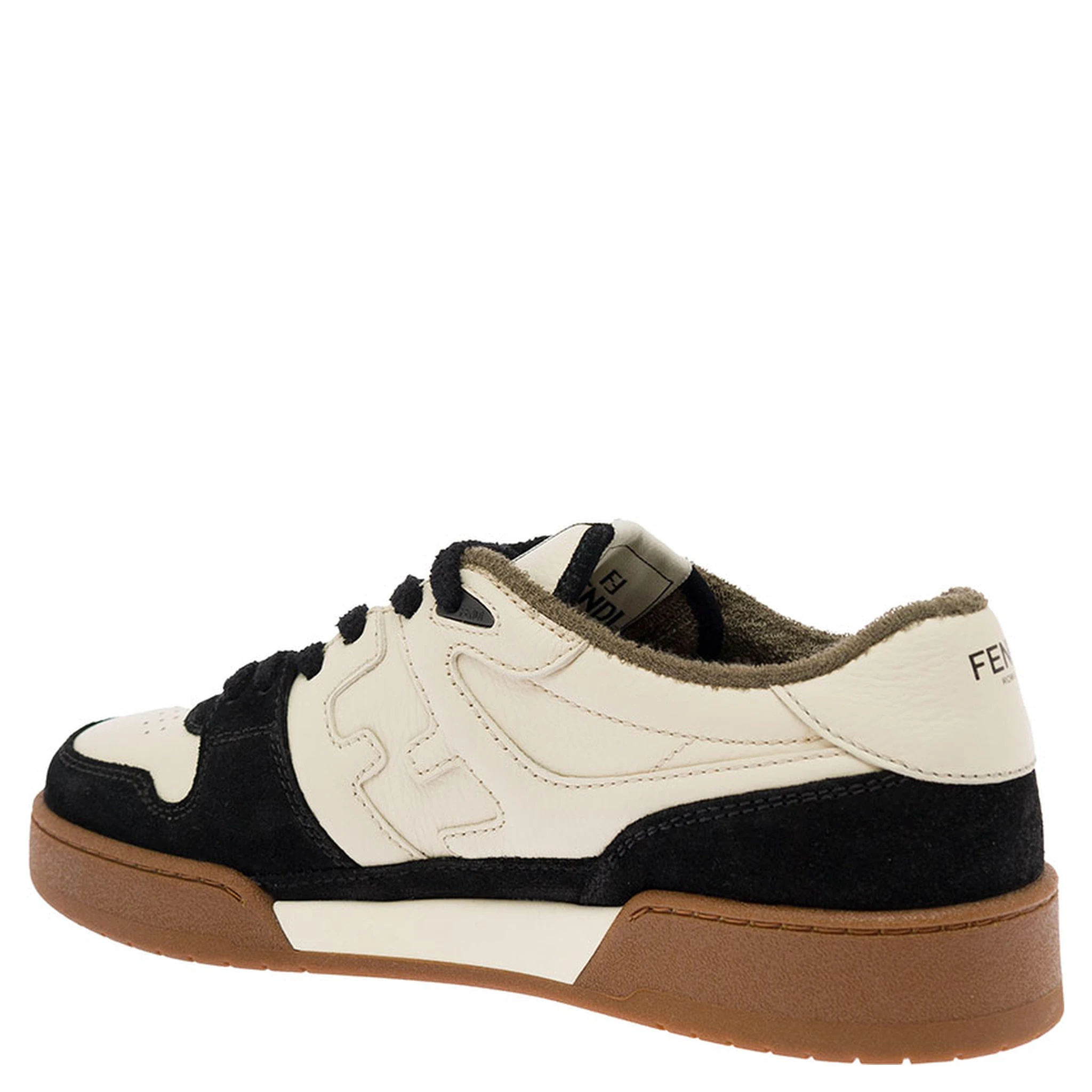 Fendi Mans Low Top Black Suede Sneakers