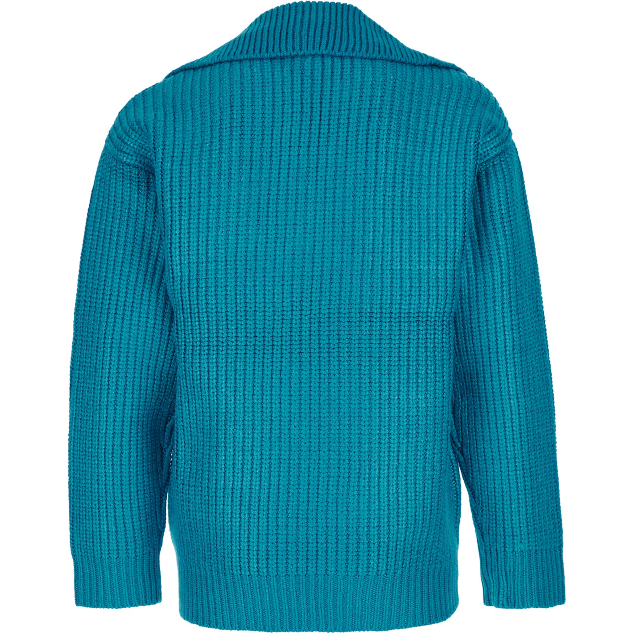 Light Blue Pullover with V Neck in Silk Blend Knit Man