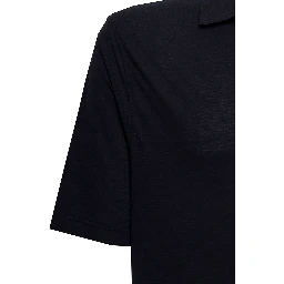 Gaudenzi Mans Blue Cotton Polo Shirt