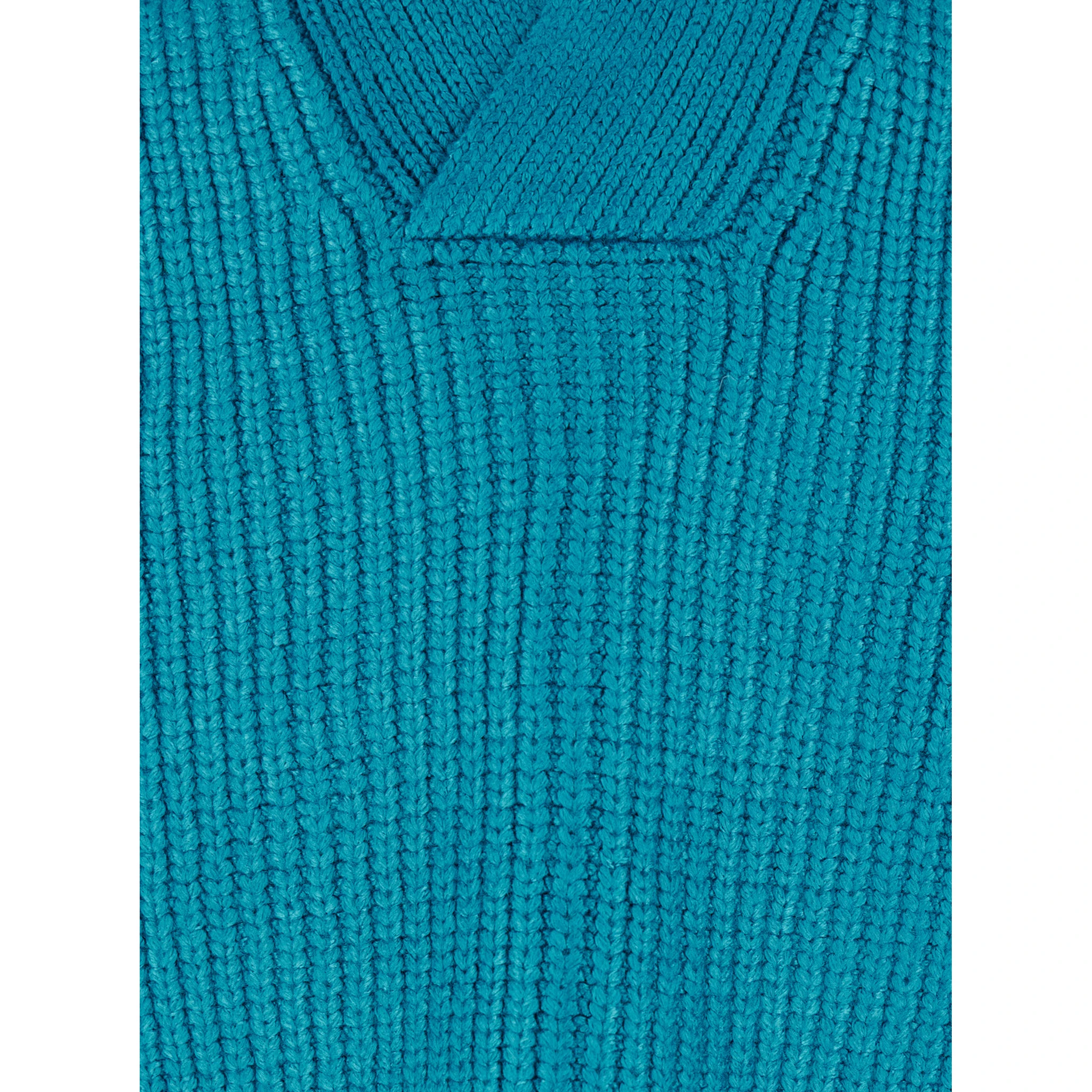 Light Blue Pullover with V Neck in Silk Blend Knit Man