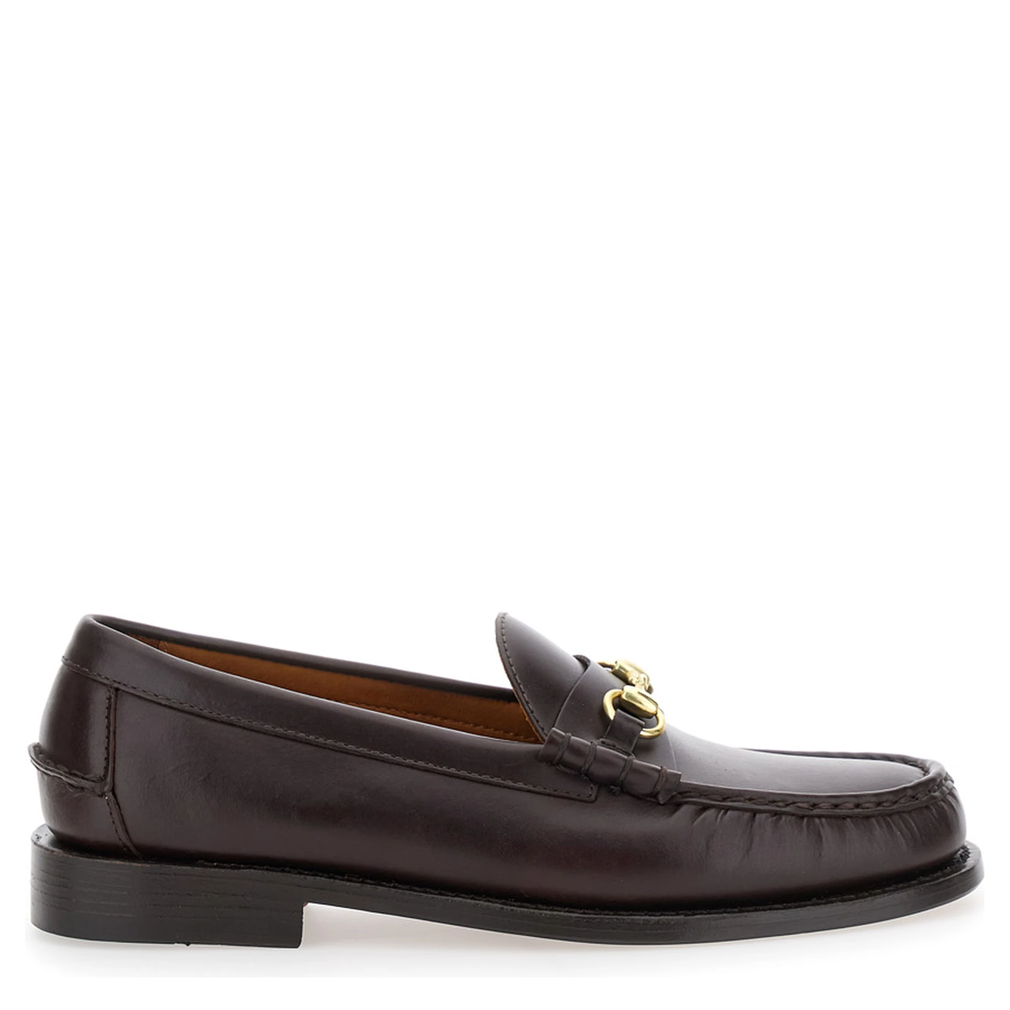Joe Modena Bordeaux Pull-On Loafers with Horsebit Detail in Leather Man