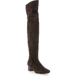Brigitte Brown Ankle Boots with Side Zip Closure in Suede Woman