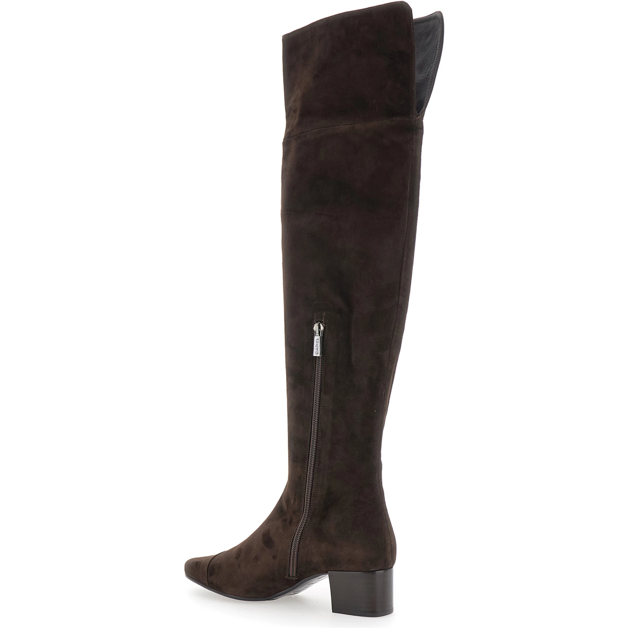 Brigitte Brown Ankle Boots with Side Zip Closure in Suede Woman