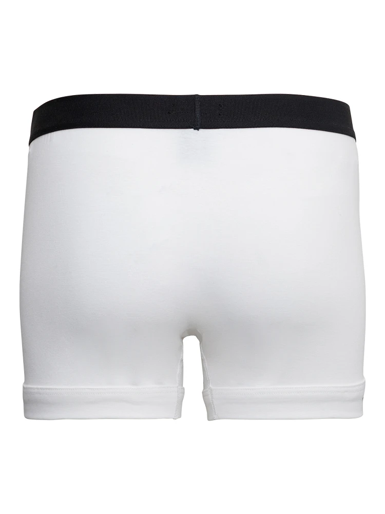 White Boxer Shorts with Elastic Waist with Logo Lettering in Cotton Man alternative
