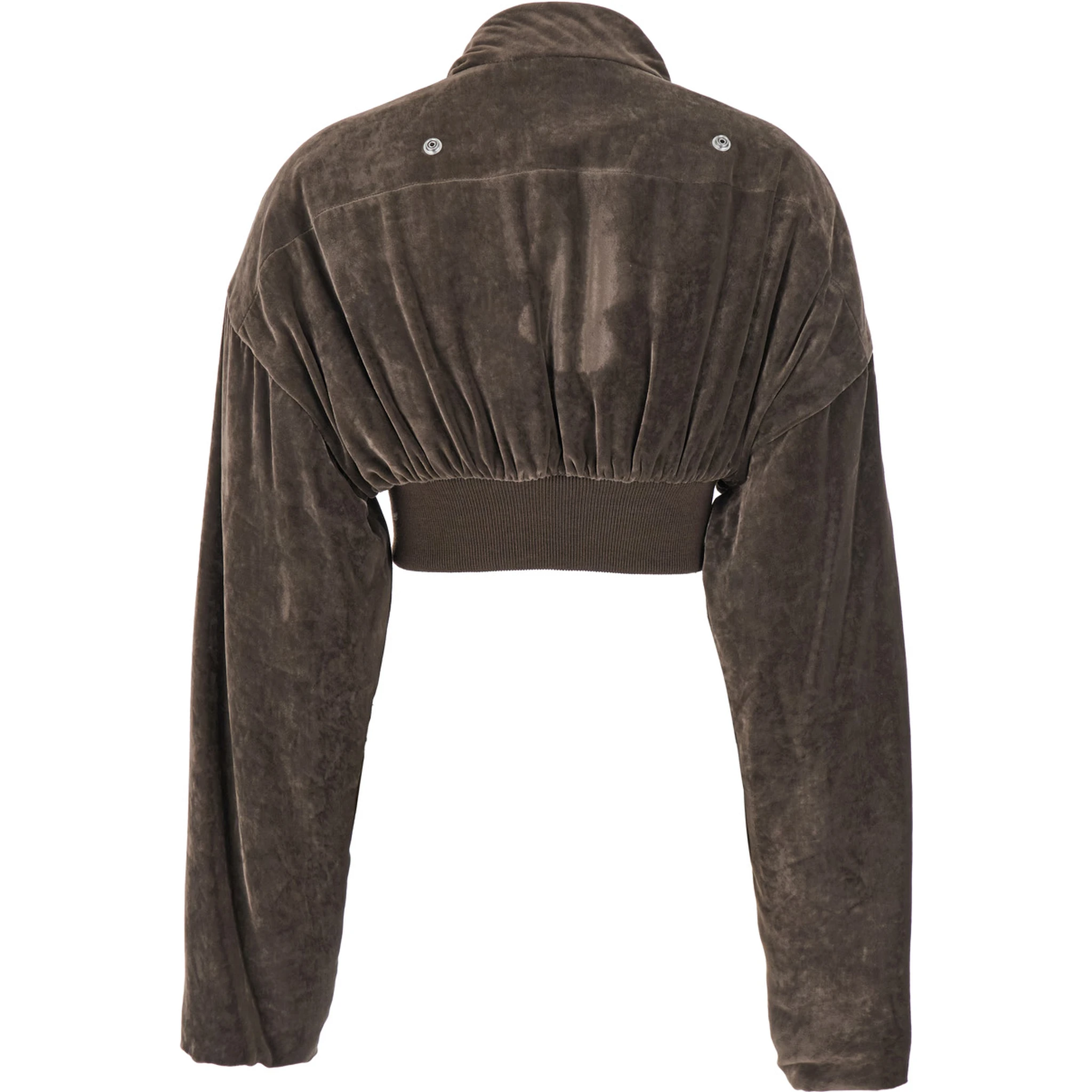Hollywood Cropped Jacket with Front Zip Closure in Viscose Blend Woman