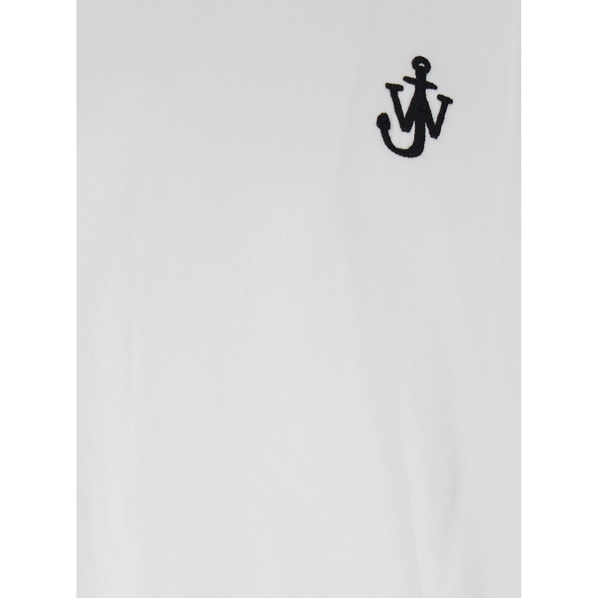 White T-Shirt with Logo on the Front in Cotton Man