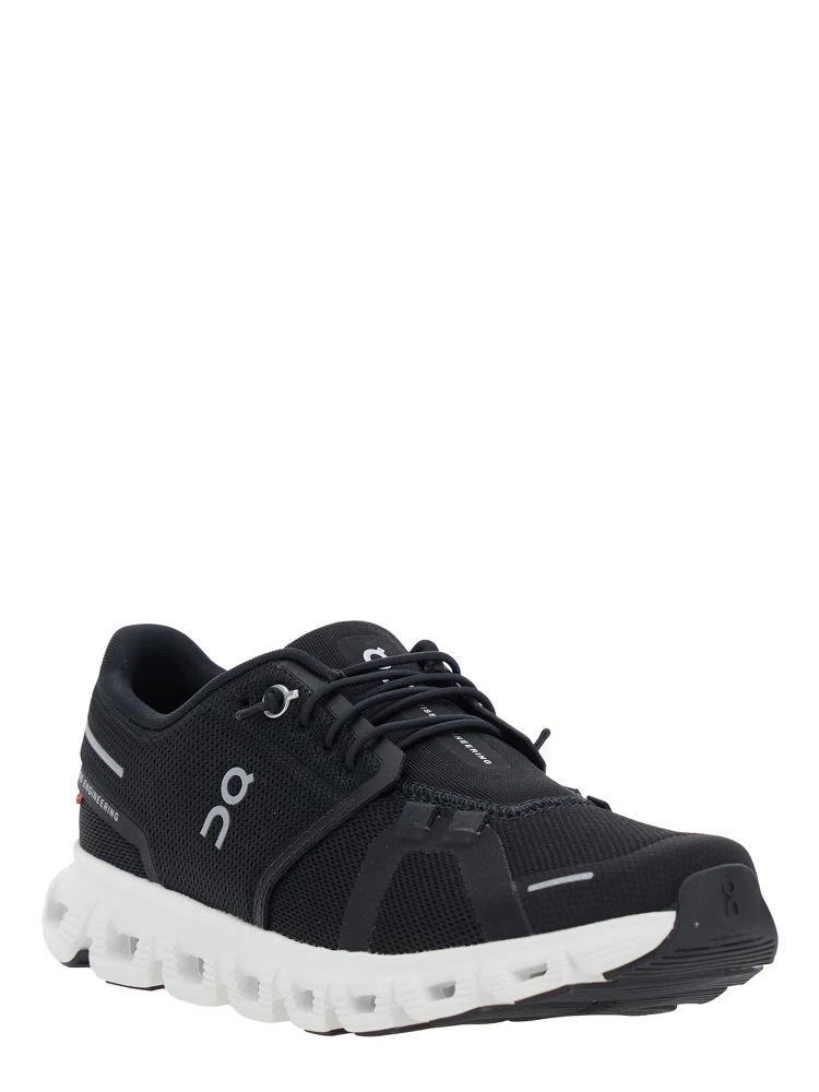 Cloud 6 Black Low Top Sneakers with Mesh Details and Logo on the Side in Tech Fabric Woman alternative