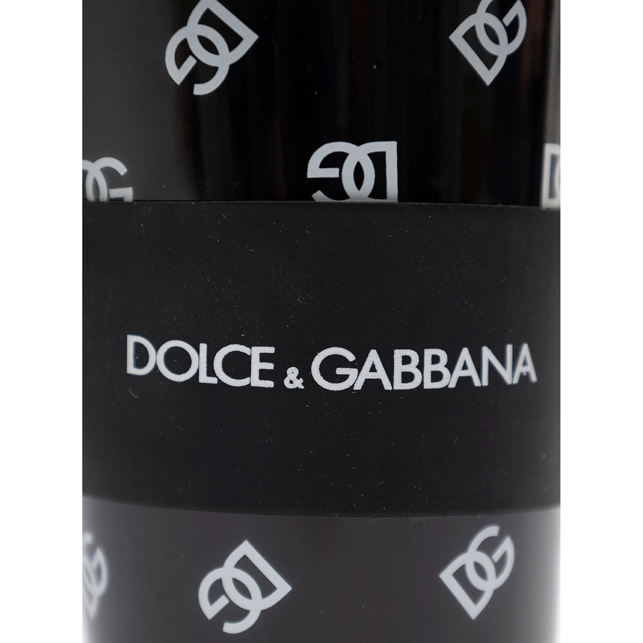 Black Mug with Lid and All-Over Logo Detail in Porcelain and Sylicon Home