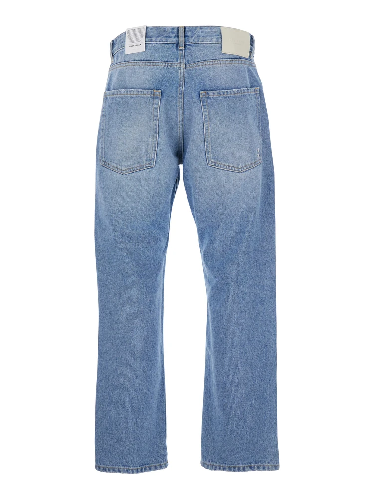 Light Blue Jeans with Logo Patch on the Rear in Denim Man alternative