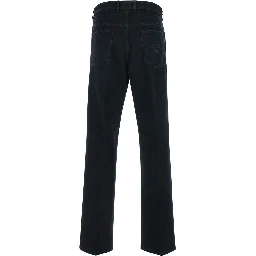 Black Jeans with Belt Loops in Denim Man