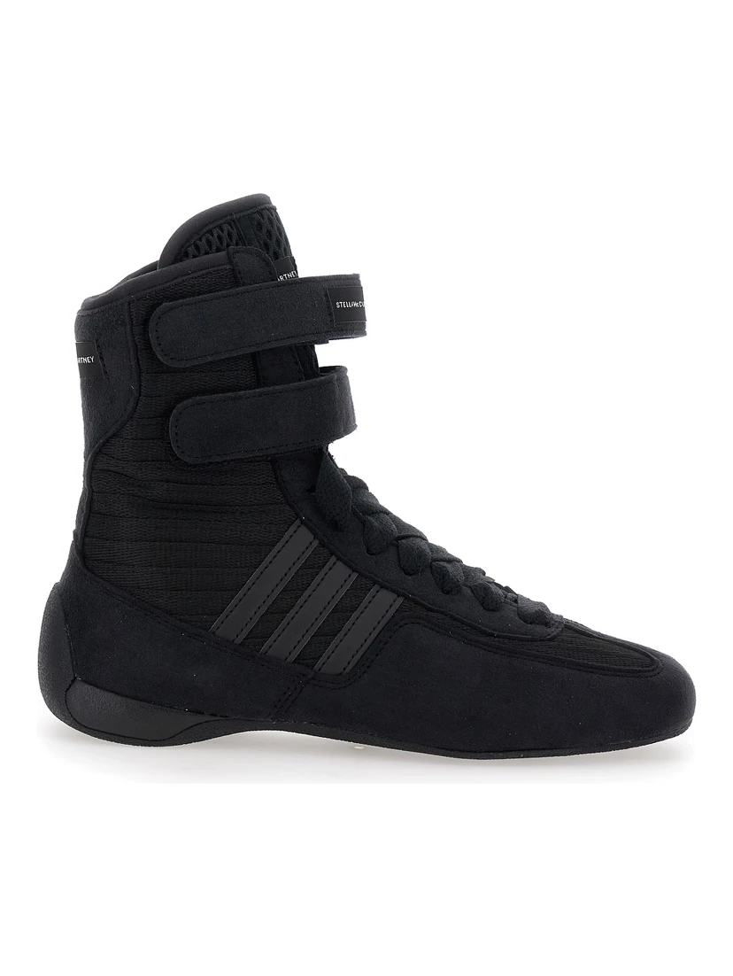 Rasant Black Sneakers with Strap Closure and Logo Detail on the Side in Tech Fabric Woman