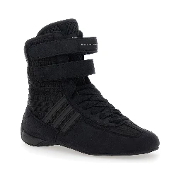 Rasant Black Sneakers with Strap Closure and Logo Detail on the Side in Tech Fabric Woman