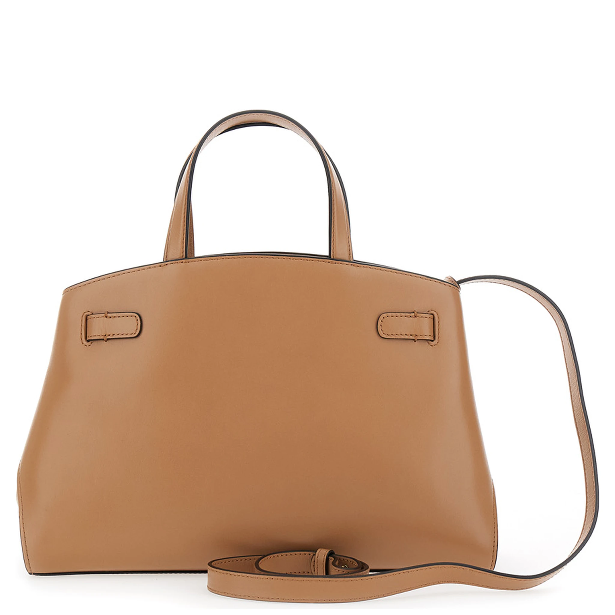 Pimlico Small Beige Handbag with Adjustable and Removable Shoulder Strap in Leather Woman