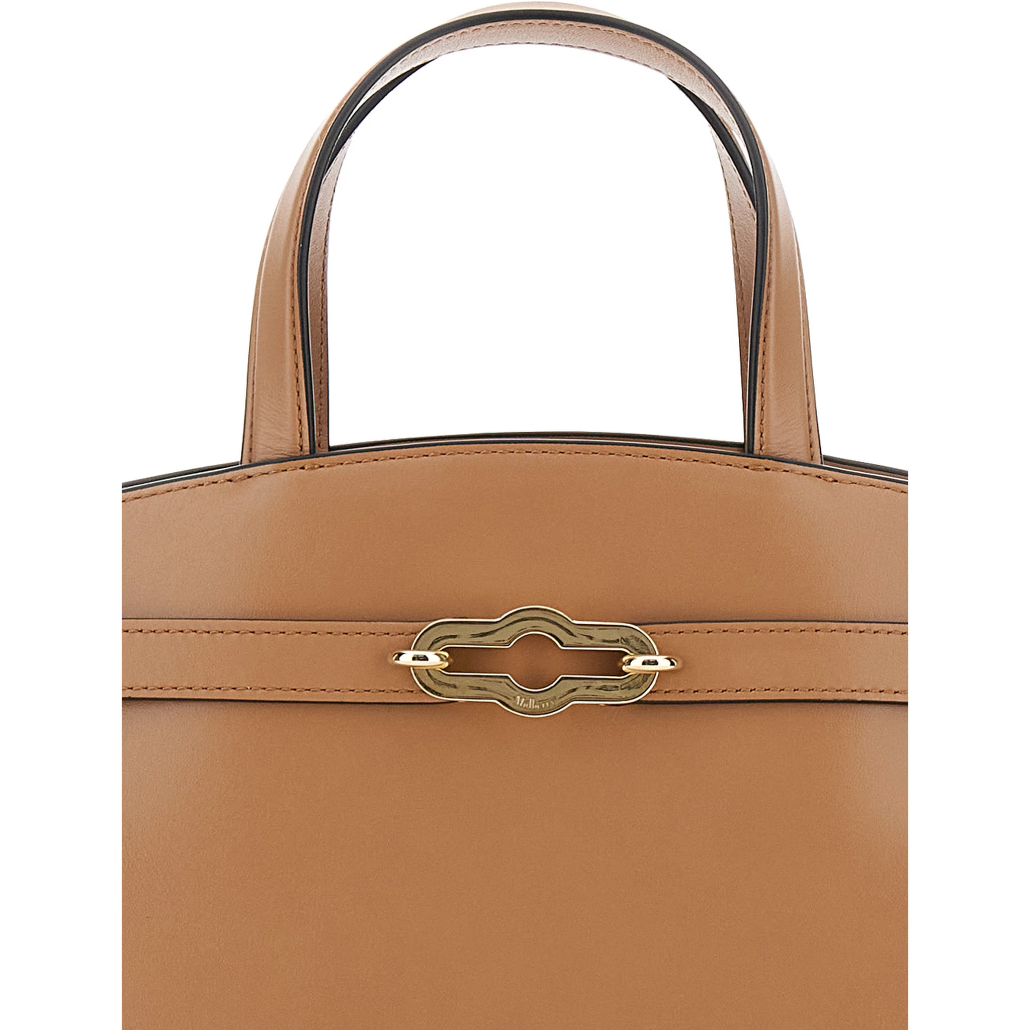 Pimlico Small Beige Handbag with Adjustable and Removable Shoulder Strap in Leather Woman
