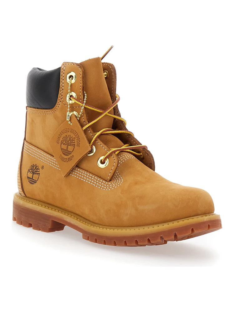 Beige Water-Proof Boots with Logo in Nubuck Leather Woman alternative
