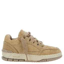 Area Lo Beige Low Top Sneakers with Logo Patch on the Tongue and Chunky Sole in Leather Blend Woman