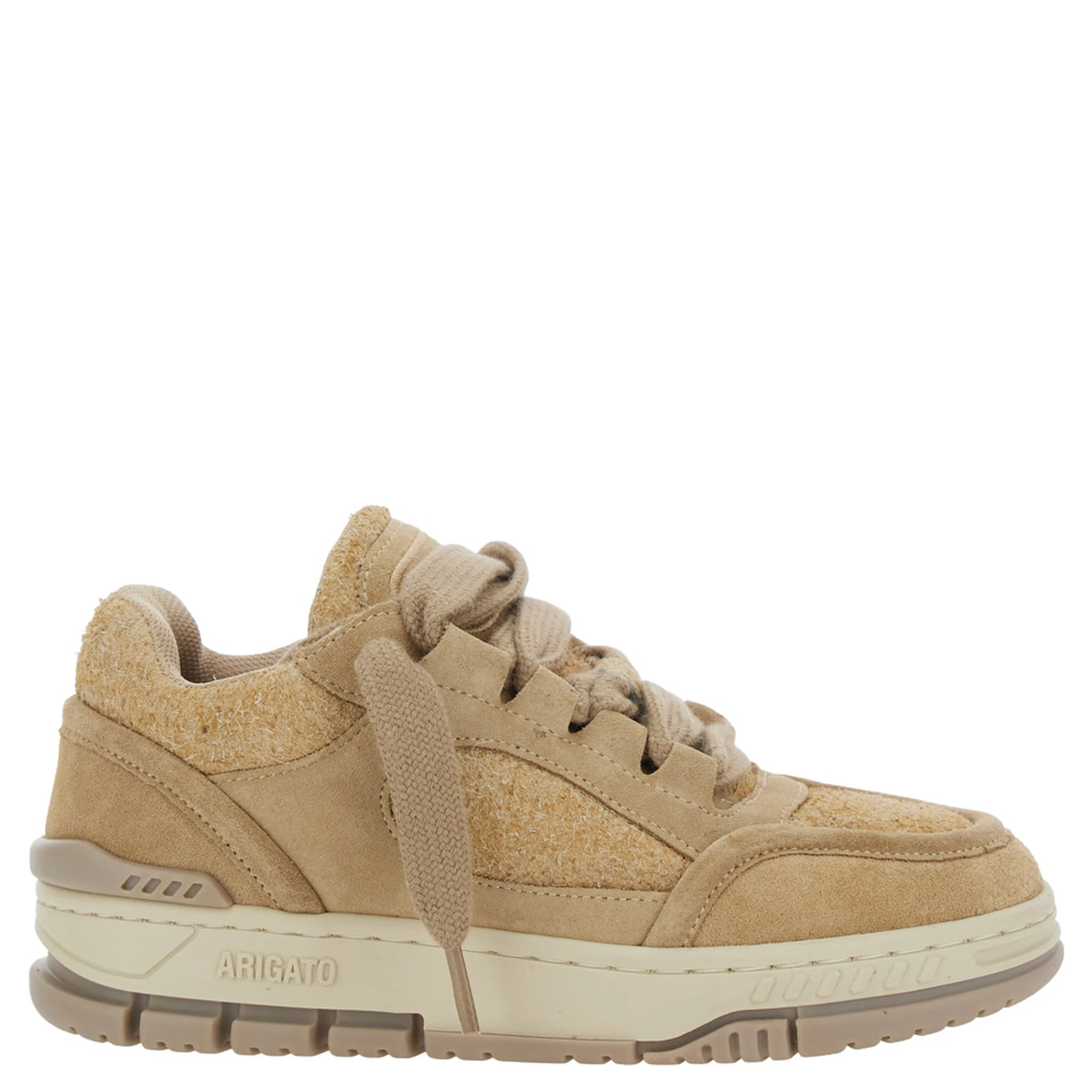 Area Lo Beige Low Top Sneakers with Logo Patch on the Tongue and Chunky Sole in Leather Blend Woman