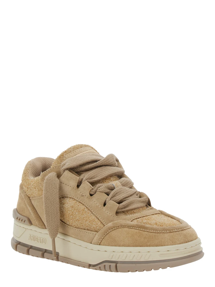 Area Lo Beige Low Top Sneakers with Logo Patch on the Tongue and Chunky Sole in Leather Blend Woman alternative